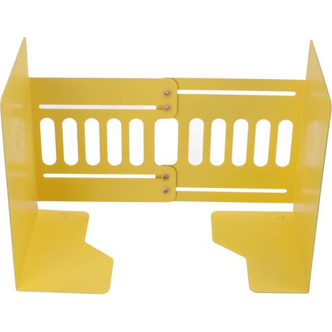 Support à livres rétractable stable et réglable, design élégant en jaune pour bureau, domicile ou salle de classe. (1/5)