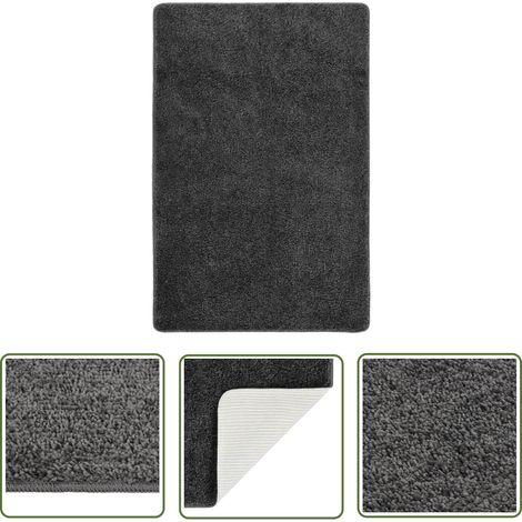 The Living Store Tapis shaggy antidérapant Gris 200x290 cm - Tapis Shaggys - Tapis Épais - Tapis Gris - Tapis Salon - Tapis Chambre (1/5)