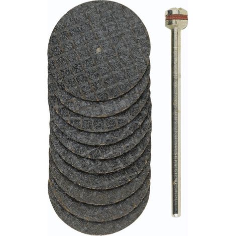 Proxxon 28808 10 x Trennscheiben mit Gewebebindung22 mm + 1 Träger (1/2)