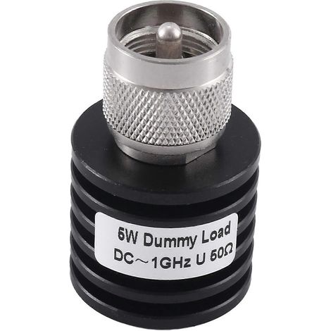 Deux charges mâles UHF M PL259 SO239, charges fictives de terminaison coaxiales haute puissance 5W, 50 ohms, DC-1GHz, avec dissipateurs thermiques. (1/5)