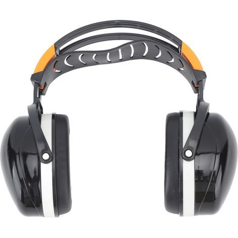 Casque antibruit pliable et léger. protection auditive optimale. idéal pour le jardinage et la tonte de pelouse. noir et blanc. (1/5)