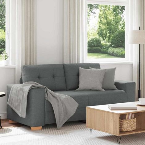 Modernes Sofa 140 cm Stoff Dunkelgrau mit Multiplex-Armlehnen (1/5)