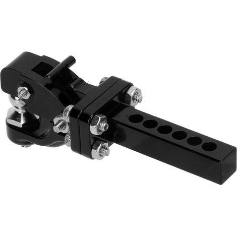 Attache-remorque robuste en aluminium pour modèles RC 1/10, compatible Traxxas TRX4 et SCX10, couleur noire. (1/5)