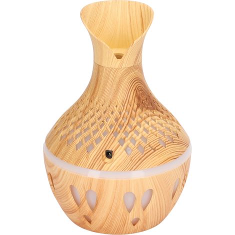 Humidificateur USB 300ml à Design Grain de Bois avec Lumière LED Colorée pour Aromathérapie Maison (1/5)