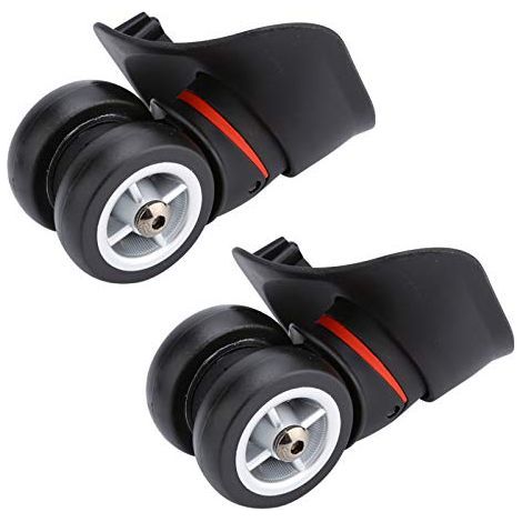 Roues pivotantes pour bagages Roue de secours pour valise Roues pour bagages en PVC 1 paire de roues pivotantes de rechange noires Poulie d'usure sile (1/5)