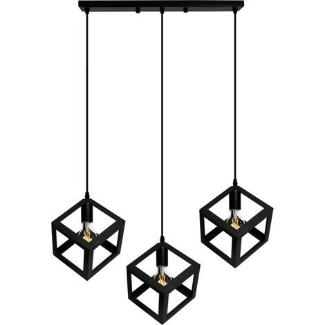 Polux Sweden lampada a sospensione nera 3xE27 metallo (1/5)