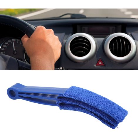 Nettoyant Multifonction pour Bouches d'Aération Auto, Chiffon Microfibre pour Vitres, Stores et Vents Bleu