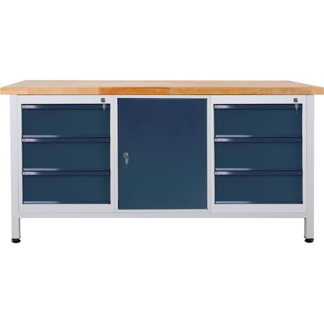 ADB Packtisch Werktisch Werkbank 6 Schubladen L 1700x B 600x H 840 mm max.500 kg (1/5)