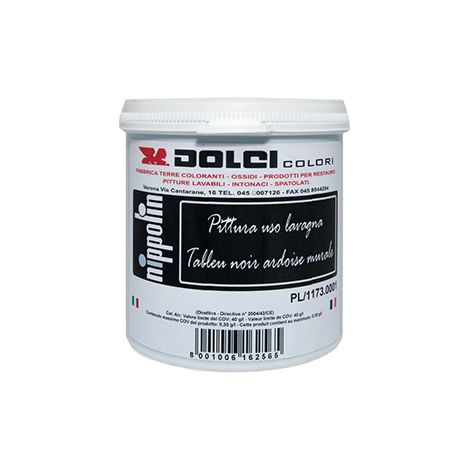 0.75L-noir-Peinture ardoise écologique tableau noir mat intérieur 0.75L Dolci