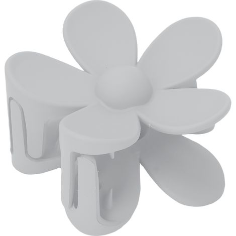 Épingle à cheveux Grande Fleur, antidérapant, fini mat, mignon, cheveux épais et fins, accessoire de coiffure pour femmes et filles, gris clair (1/5)