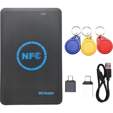 Duplicateur de puces RFID 5 fréquences + lecteur NFC porte-clés 3xCUIDcopieur IC/ID 13,56 MHz 125K/HID 125Kgraveur de jetonsclone noir (1/5)