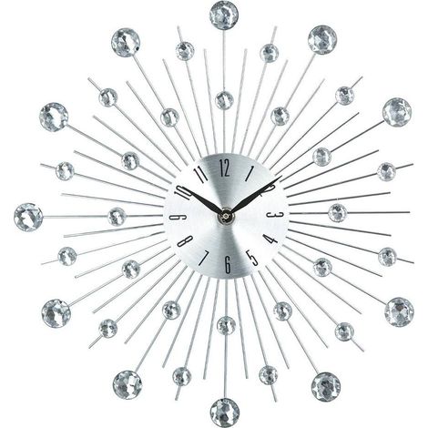 Pendule Alu Strass Ø33cm (1/2)