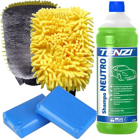 Tenzi Neutro 1L Champú para coches + Guante + Barra de arcilla PARA pintura de coches (1/5)