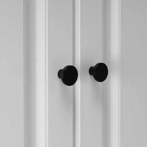 Bouton de meuble Boutons d'armoire 10 pièces cuisine style vintage noir acier inoxydable (1/5)