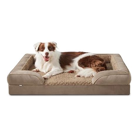 Panier Chien Orthopedique, Lit pour Chien Coussin, Marron (1/5)