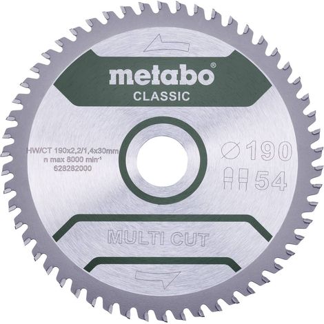 Metabo MULTI CUT CLASSIC 628661000 Lama circolare 165 x 20 x 1.4 mm Numero di denti: 42 1 pz.