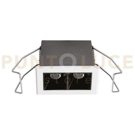 GFA1660 FARETTO AD INCASSO IN ALLUMINIO 2 LUCI LED 3000K 250LM 4W