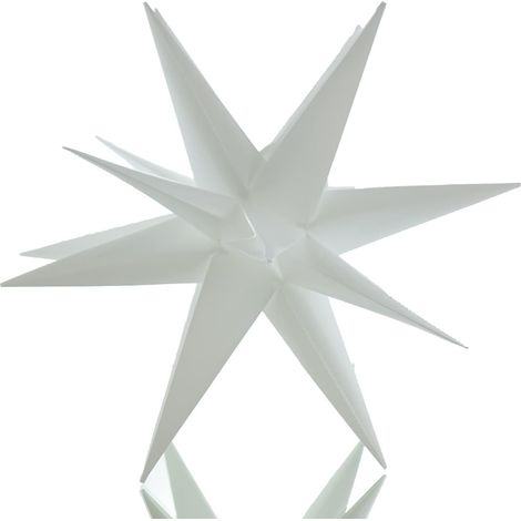 Lumineo Weihnachtsstern Weiß Ø 30 cm 2 LED Kunststoff - warmweiß (1/3)