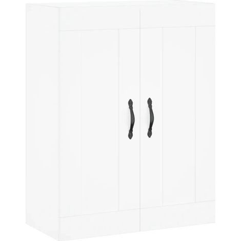 Elegante pensile da parete dal design contemporaneo 69,5 x 34 x 90 cm ampio spazio contenitivo legno bianco 020048907