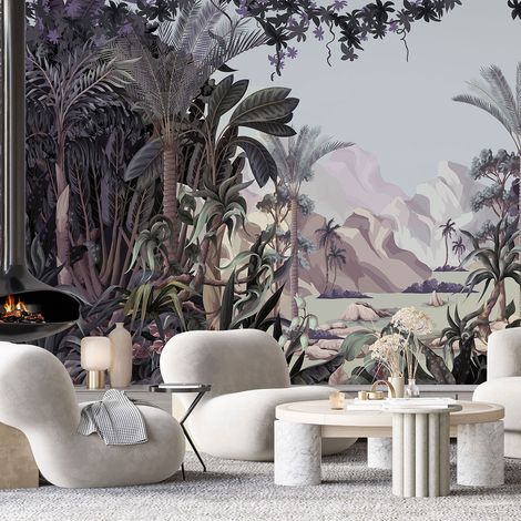 Papier peint panoramique - Forêt tropicale - 130 cm x 65 cm (1/4)