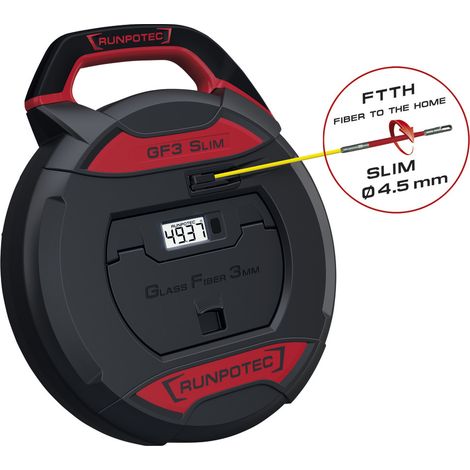 Kabeleinziehwerkzeug inkl. GF3 SLIM - digitalem Meterzähler, Länge: 50