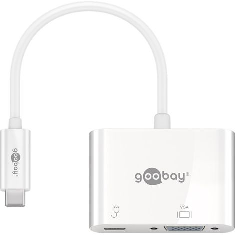 USB-C-zu-VGA + USB-C PowerDelivery Goobay-Adapter (1/5)