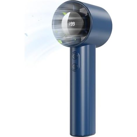 Mini-Handventilator – 3000-mAh-USB-Tischventilator, 1–199 Geschwindigkeitsstufen, bis zu 13 Stunden Akkulaufzeit, wiederaufladbarer Akku, LED-Anzeige, kabelloser Ventilator für drinnen und draußen, mi (1/5)