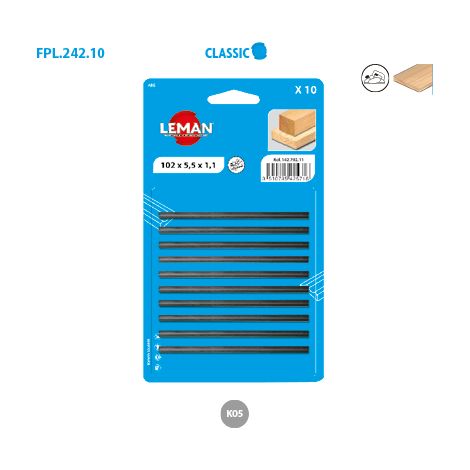 Fer de rabot 82mm sachet de 10 Leman