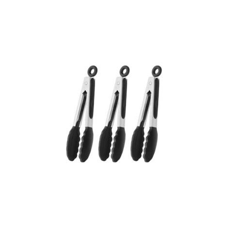 3-teiliges Set kleiner Silikonclips, Servierclips, 21 cm Gesamtlänge, schwarz - Crezuo (1/4)