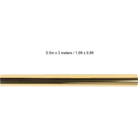 Film Anti-Chaleur Fenêtre Or 0.5x3 m pour Maison - Protection Solaire Unidirectionnelle (1/5)