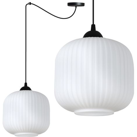 Lámpara colgante Spider riffle negra 1-PL blanca cilíndrica 20CM E27 (1/5)