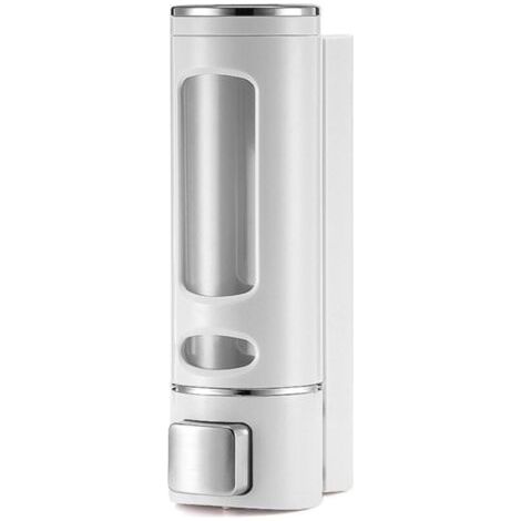 Distributeur de Savon Mural 450ml - Distributeur Manuel de shampoing et de Gel Douche pour la Salle de Bain et la Cuisine - Récipient à Lotion - Pratique et élégant (1/4)