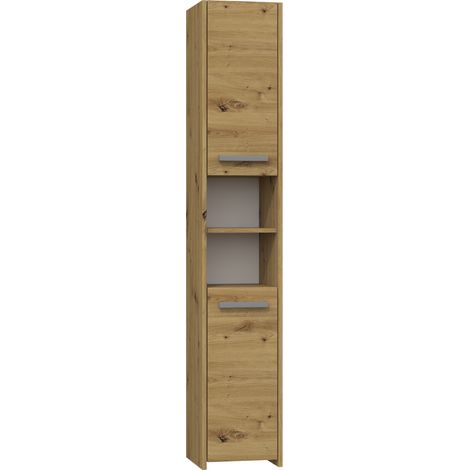 Armoire de salle de bain, Chêne Artisan, 170 x 30 x 30 cm (1/5)