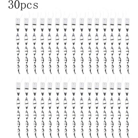 30Pièces Effaroucheur Oiseaux Repulsif Pigeon 360 Degrés repulsif Oiseaux, Effaroucheur Oiseaux Réfléchissants Spirale, pour Balcon, Arbres Fruitiers, Potager (1/5)