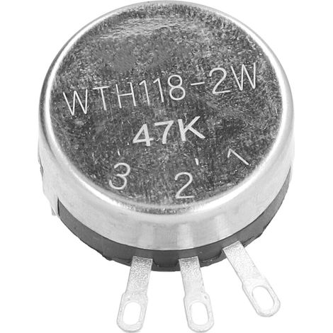 Jeu de 20 potentiomètres rotatifs à film de carbone à un tour, WTH118-2W 47K (1/5)