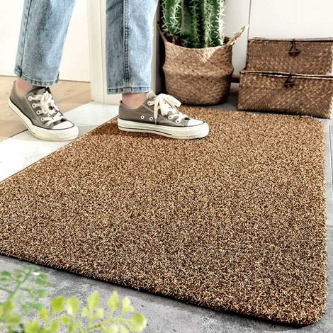 Outdoor Entrance Doormat Outdoor Entrance Doormat 87 x 57 / Non-Slip Outdoor Doormat/Doormats for Outdoor Entrance/Interior Doormat Made to Measure Washable 57 x 87 Brown