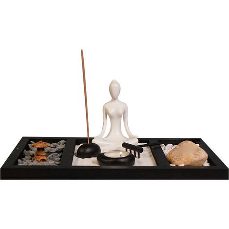 Bougeoir Zen en pierre décorative, élégant et raffiné, pour méditation et détente, bougeoir à bougie, taille unique (1/5)