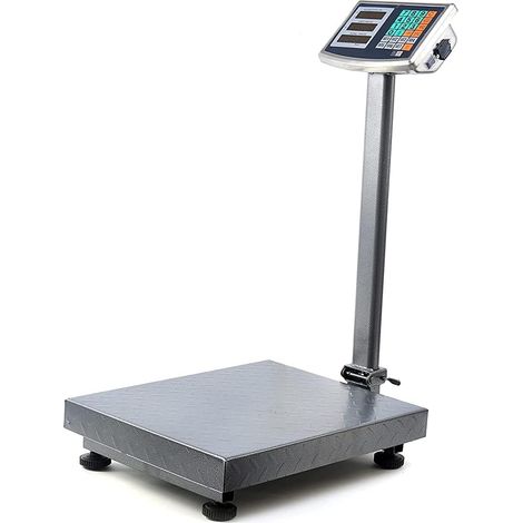 Balance Plateforme Industrielle 300 kg – Pèse-Colis Numérique avec Plateau Inox 50×40 cm, Graduation 100 g, Affichage LED Rouge, Batterie Rechargeable (1/5)
