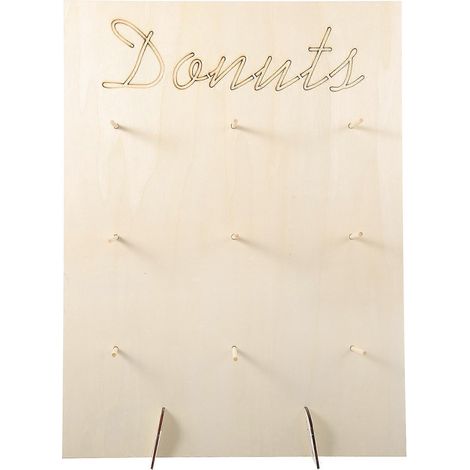 présentoir à donuts en bois, plateau de présentation, support à donuts pour table de desserts, articles de fête-40x30CM (1/2)