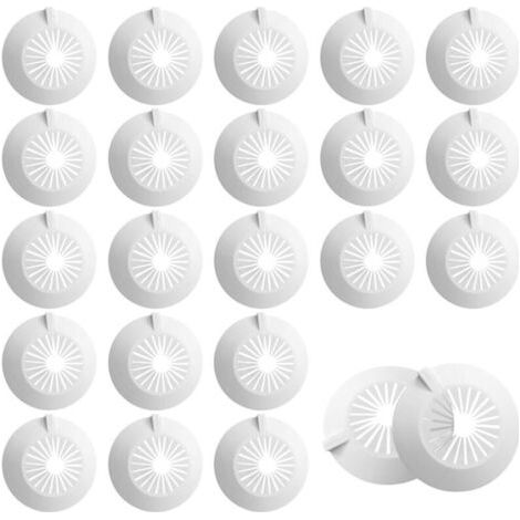 BUNTHAUS 30 rosaces pour radiateur, compatibles avec les tuyaux de radiateur de 14 à 29 mm, rosaces réglables pour tuyaux de radiateur muraux, blanches