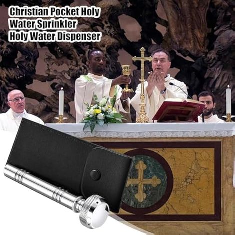 Bouteille d'eau bénite - récipient d'eau bénite, Distributeur d'eau bénite arroseur religieux portable  Petit pot d'eau bénite pour outil Aspergillum pour les religieux du clergé (1/5)