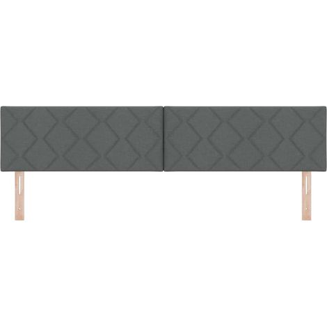 Cabecero Gris oscuro 200 cm tela vidaXL (1/5)