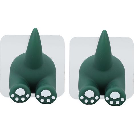 Porte-brosse à dents pour enfants, lot de 2, support mural de salle de bain au design mignon de dessin animé, en forme de queue de dinosaure. (1/5)
