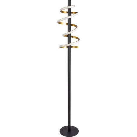 Naeve BELLEZA Lampadaire LED intégré à intensité variable Doré 2800K Capteur tactile