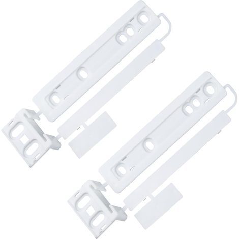 Set aus 2 Kunststoff-Gleitschienen, 100 x 23 x 4 mm, Verbindungsstück, für Einbaukühlschrank (1/5)