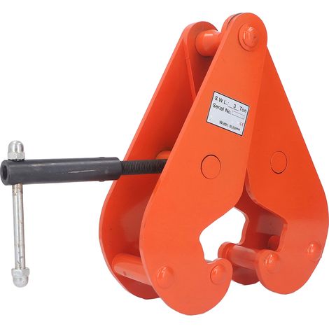 Pince de serrage verticale pour poutres, capacité 3T, ouverture de 80 à 320 mm, pour le gréement d'acier robuste (1/5)