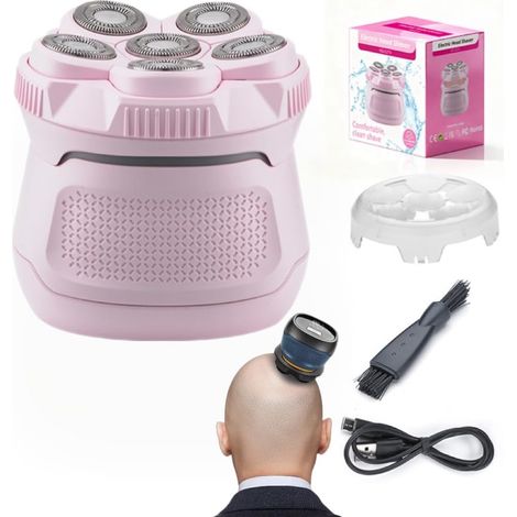 Rasoir sans fil étanche IPX7 (utilisation à sec ou sous l'eau) avec tête magnétique amovible, écran LED et charge rapide Type-C — Kit de toilettage pour hommes (1/3)