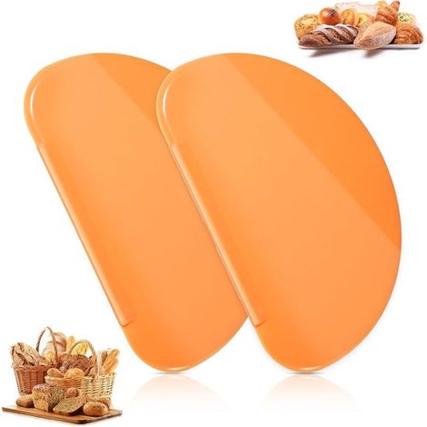 Set di 2 spatole per impasto in plastica, una curva e una piatta, ideali per pasticceria, impastatrici per pane, torte e pasta di zucchero. (1/5)