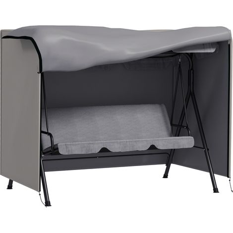 Grau Garten-Schaukelabdeckung 205 x 124 x 164 cm (1/5)