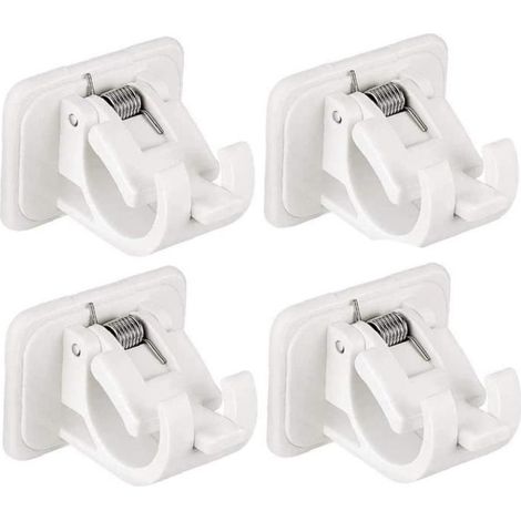 Rod Support tringle à rideau support mural Porteserviettes de fixation clip adhésif suspendu Rod Holder Crochet sans ongles r 551 (1/4)